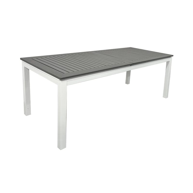 Monaco Udtræksbord Udendørs 210/310x90 cm - Hvid/Grå - Havemøbler - Havebord - Spisebord & havebord