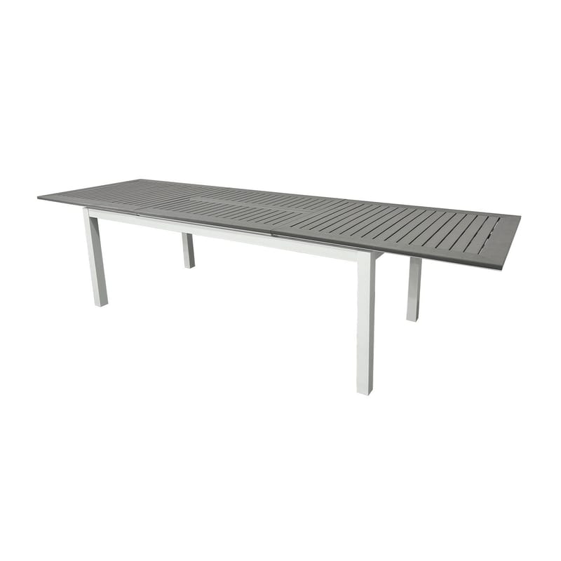 Monaco Udtræksbord Udendørs 210/310x90 cm - Hvid/Grå - Havemøbler - Havebord - Spisebord & havebord