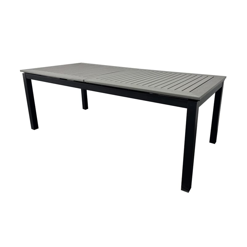 Monaco Udtræksbord Udendørs 210/310x90 cm, Sort/Grå