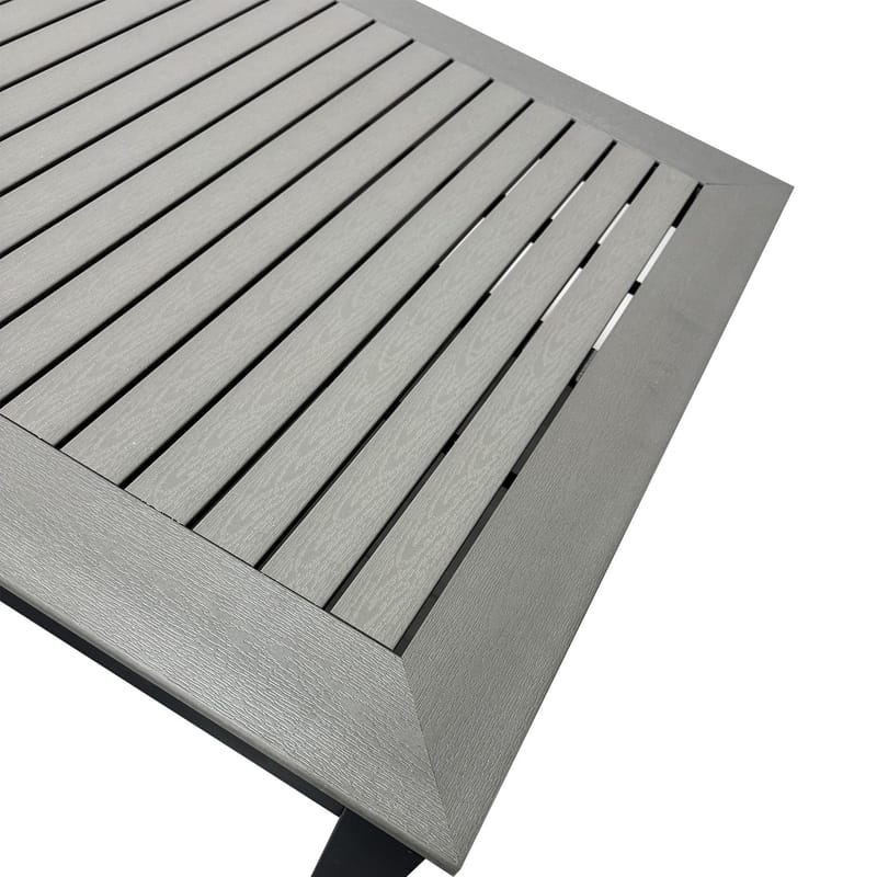 Monaco Udtræksbord Udendørs 210/310x90 cm - Sort/Grå - Havemøbler - Havebord - Spisebord & havebord
