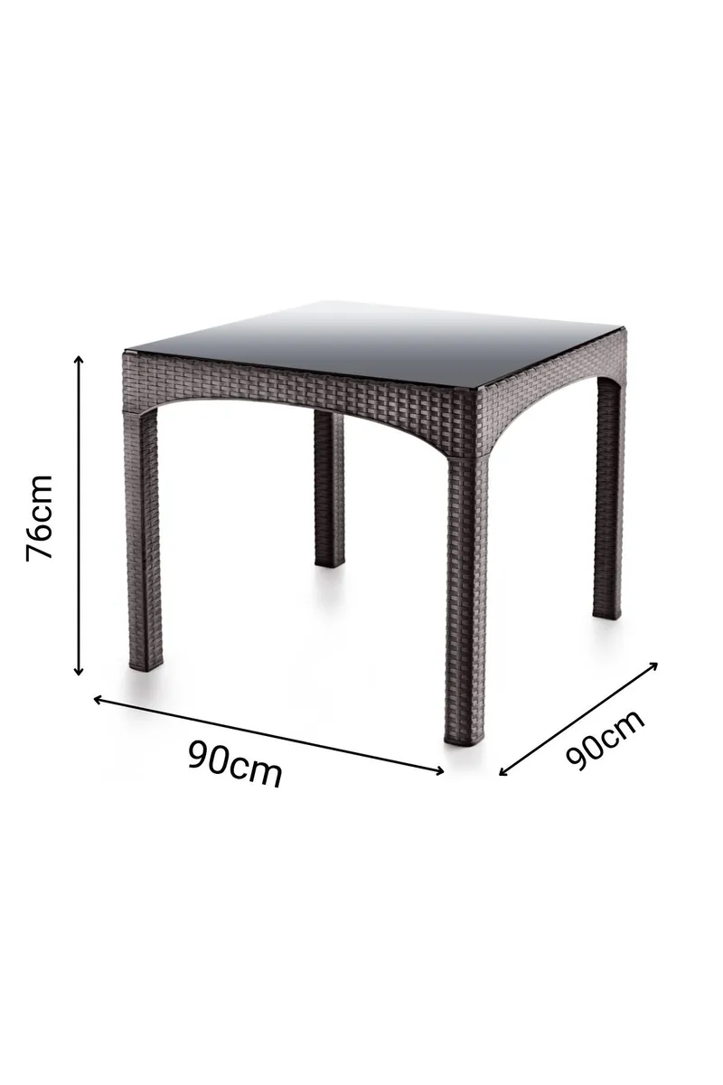 Omber Spisebord udendørs 90 cm - Mørkebrun - Havemøbler - Havebord - Spisebord & havebord