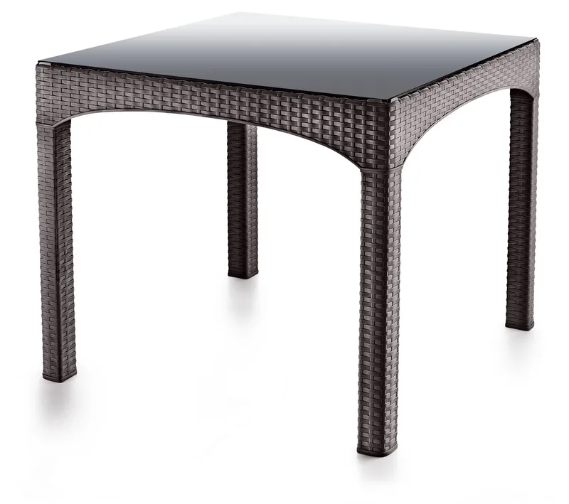 Omber Spisebord udendørs 90 cm, Mørkebrun