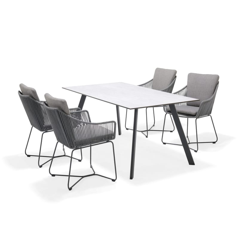 OPAL Bord Rektangulært 160 cm - Grå - Havemøbler - Havebord - Spisebord & havebord