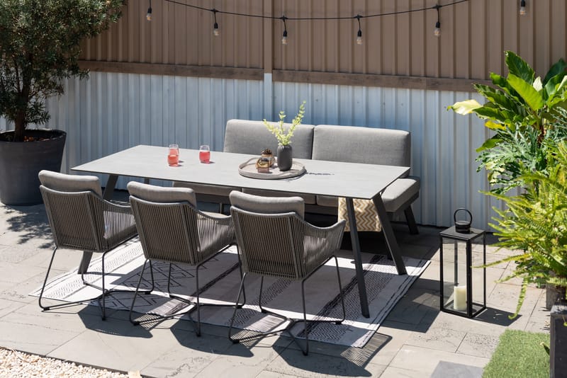 OPAL Udendørsbord Rektangulært 220 cm - Grå - Havemøbler - Havebord - Spisebord & havebord