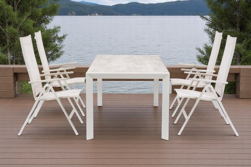 Palermo Havebord 200×90 cm - Grå/Beige - Havemøbler - Havebord - Spisebord & havebord