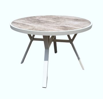 Palermo Udendørsbord Rund Ø110 cm - Grå/Beige - Havemøbler - Havebord - Spisebord & havebord