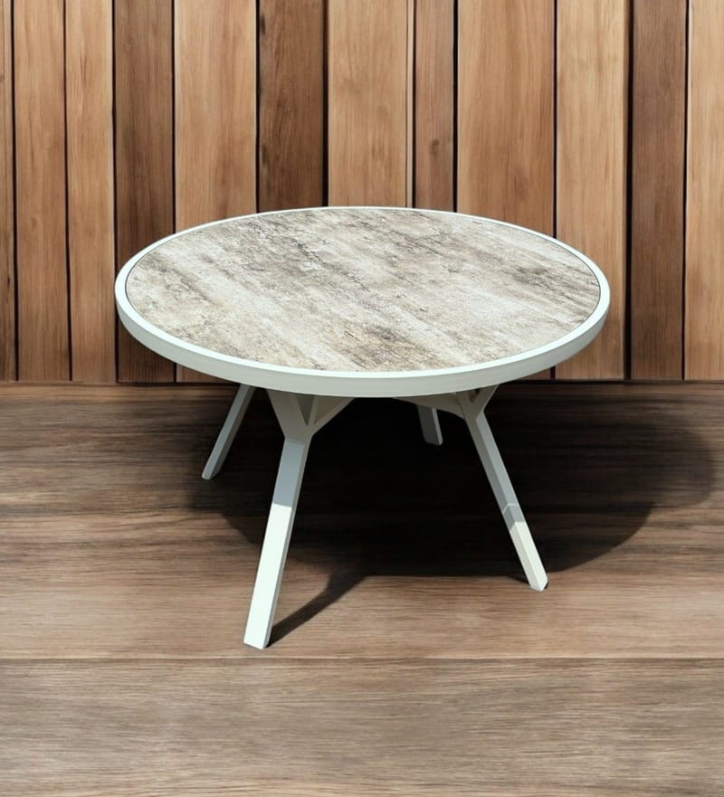 Palermo Udendørsbord Rund Ø110 cm - Grå/Beige - Havemøbler - Havebord - Spisebord & havebord