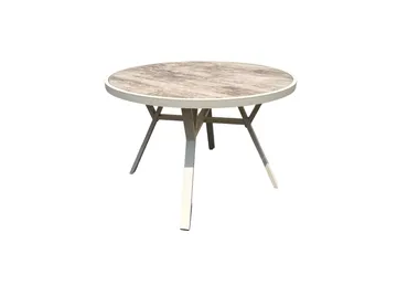 Palermo Udendørsbord Rund Ø130 cm - Grå/Beige - Havemøbler - Havebord - Spisebord & havebord