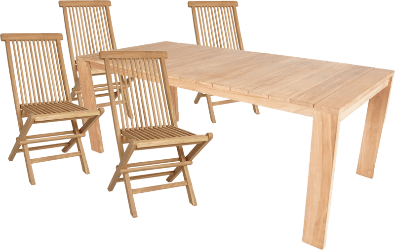 Palu Spisebord Udendørs 210×90 cm - Naturlig Farve - Havemøbler - Havebord - Spisebord & havebord