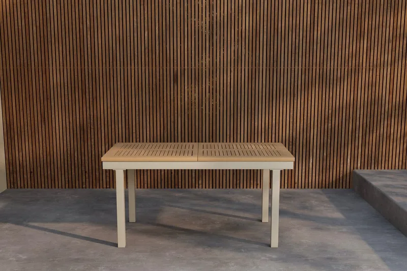 Panama rektangulært spisebord 160 cm udendørs, Natur