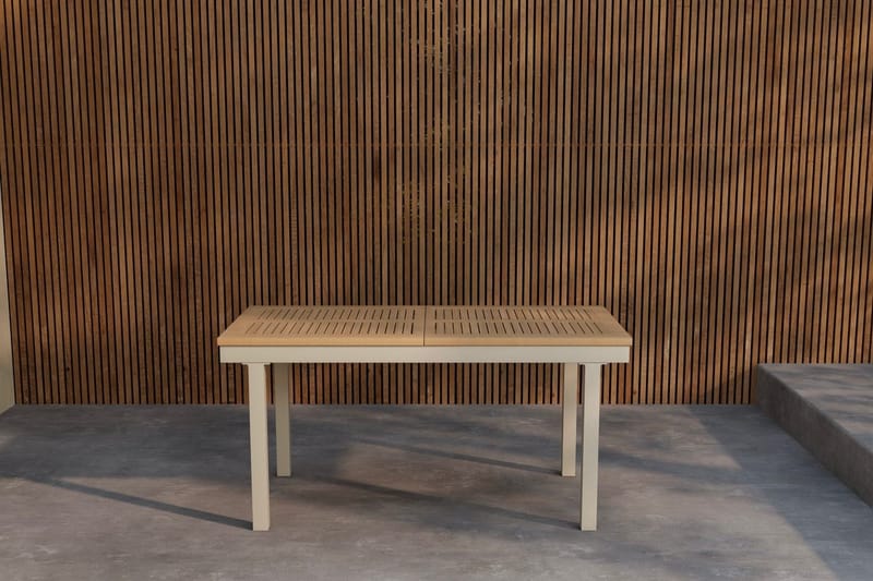 Panama rektangulært spisebord 160 cm udendørs, Natur