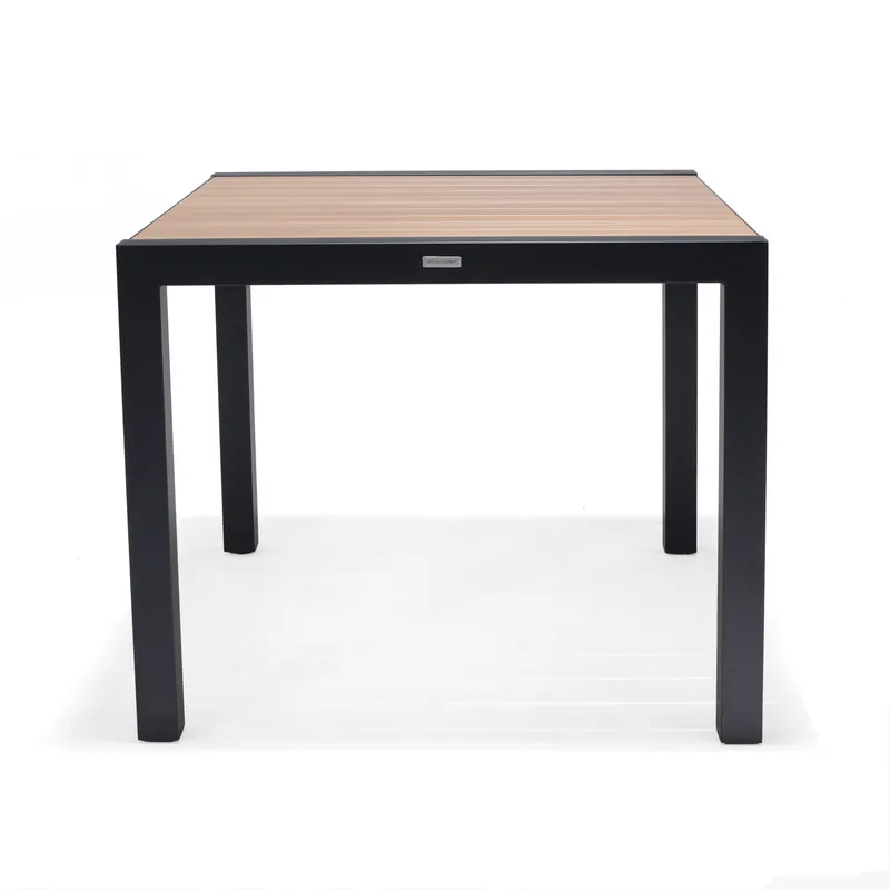 Panama Udendørsbord 90 cm - Træ/Sort - Havemøbler - Havebord - Spisebord & havebord