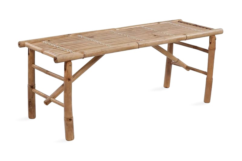 Ølbord Med 2 Bænke 100 Cm Bambus - Brun - Havemøbler - Havebord - Picnicbord