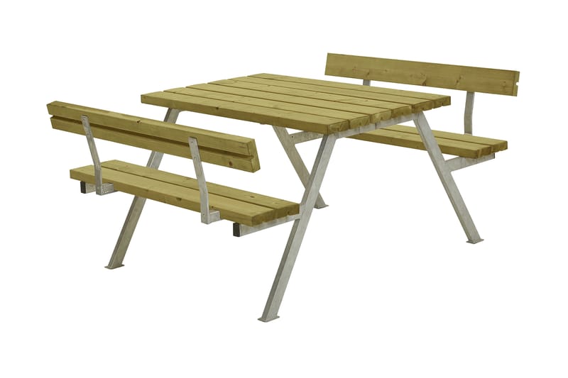 Alpha Bord/Bænkesæt m/2 ryglæn - Havemøbler - Havebord - Picnicbord