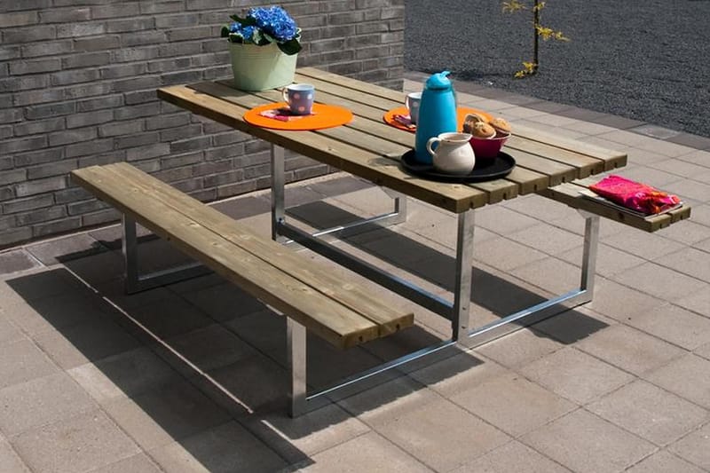 Basic bord- og bænkesæt - længde 177 cm - Havemøbler - Havebord - Picnicbord