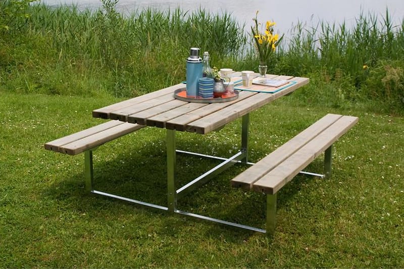Basic bord- og bænkesæt - længde 177 cm - Havemøbler - Havebord - Picnicbord