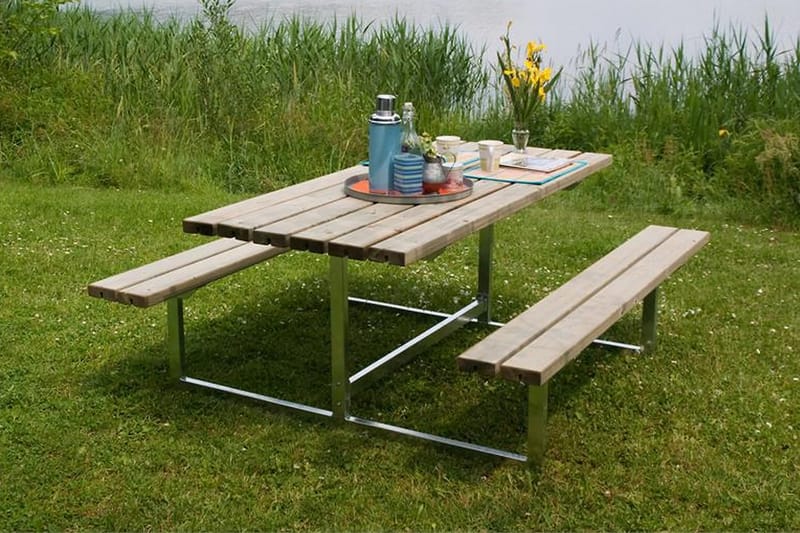 Basic bord- og bænkesæt - længde 177 cm - Picnicbord