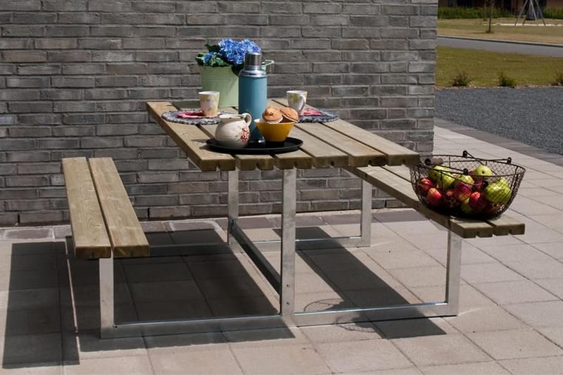 Basic bord- og bænkesæt - længde 177 cm - Havemøbler - Havebord - Picnicbord