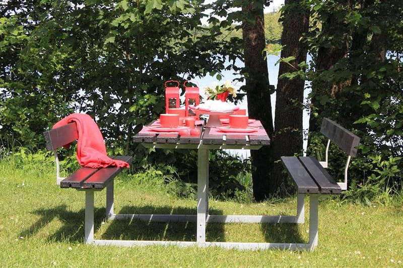 Basic bord- og bænkesæt med 2 ryglæn - Havemøbler - Havebord - Picnicbord