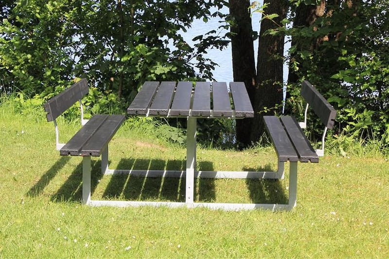 Basic bord- og bænkesæt med 2 ryglæn - Havemøbler - Havebord - Picnicbord