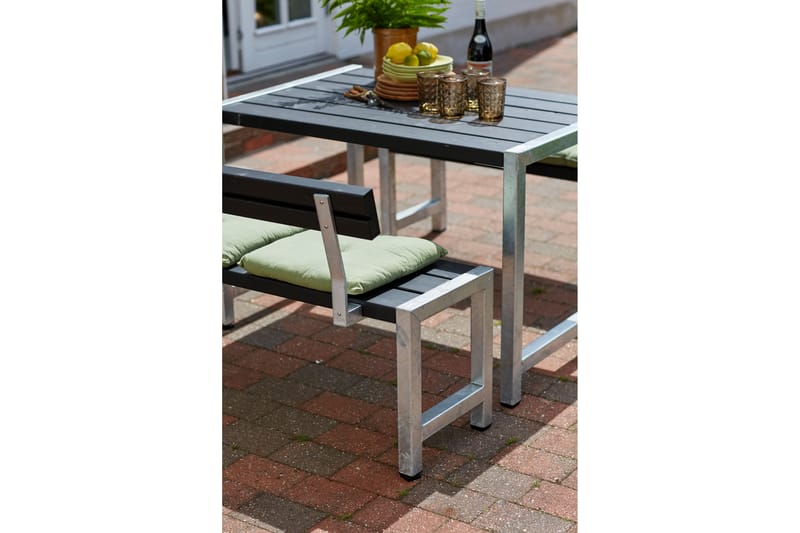 Cafésæt Består af: 1 Bord + 2 Bænke + 2 Ryglæn - Havemøbler - Havebord - Picnicbord