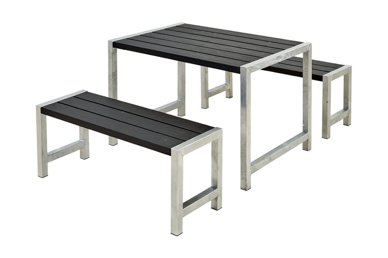 Cafésæt Består af: 1 Bord + 2 Bænke - Havemøbler - Havebord - Picnicbord