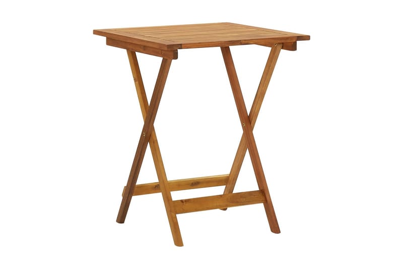 Foldbart havebord 60x60x75 cm massivt akacietræ - Brun - Havemøbler - Havebord - Picnicbord