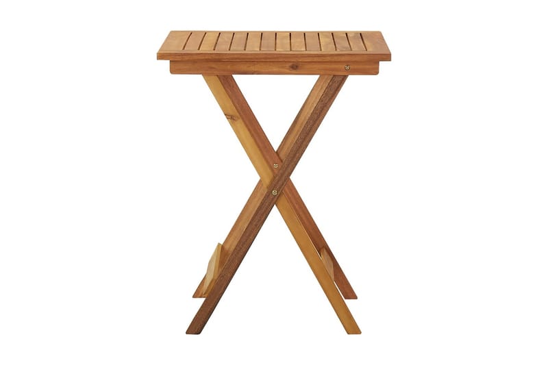 Foldbart havebord 60x60x75 cm massivt akacietræ - Brun - Havemøbler - Havebord - Picnicbord