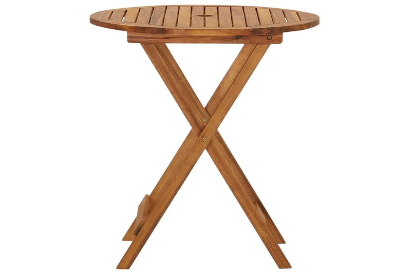 Foldbart havebord 70 cm massivt akacietræ - Brun - Havemøbler - Havebord - Picnicbord
