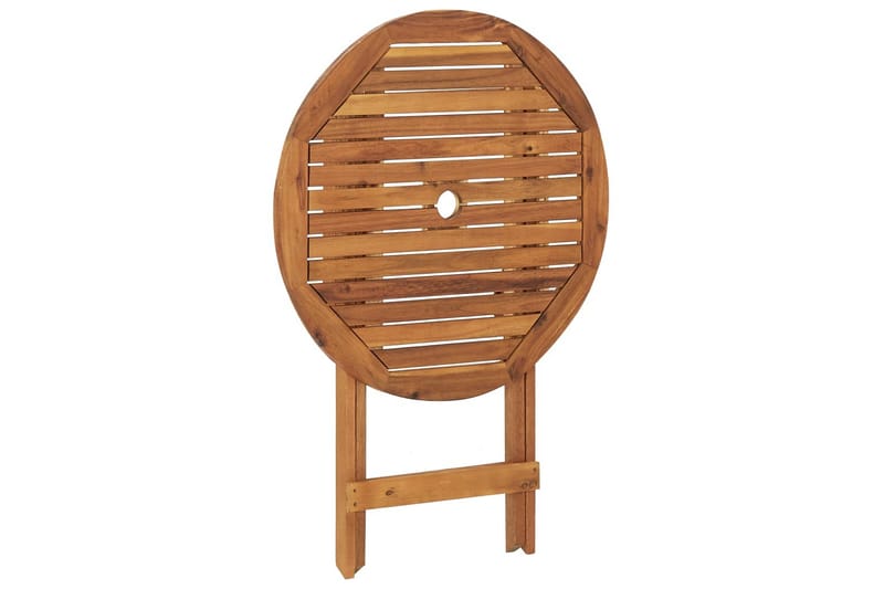 Foldbart havebord 70 cm massivt akacietræ - Brun - Havemøbler - Havebord - Picnicbord