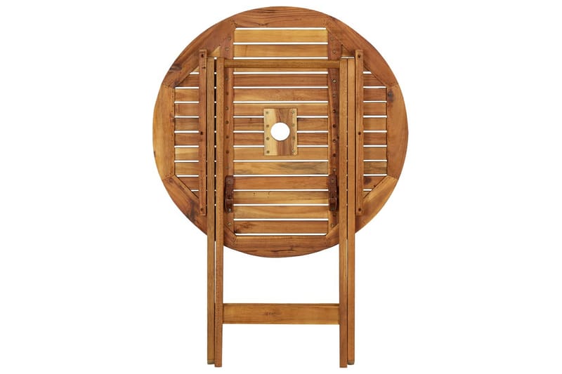 Foldbart havebord 70 cm massivt akacietræ - Brun - Havemøbler - Havebord - Picnicbord
