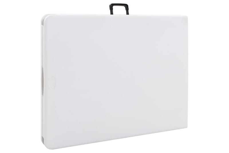 Foldbart Havebord Med 2 Bænke 180 cm Stål Og Hdpe Hvid - Hvid - Havemøbler - Havebord - Picnicbord