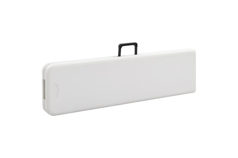 Foldbart Havebord Med 2 Bænke 180 cm Stål Og Hdpe Hvid - Hvid - Havemøbler - Havebord - Picnicbord