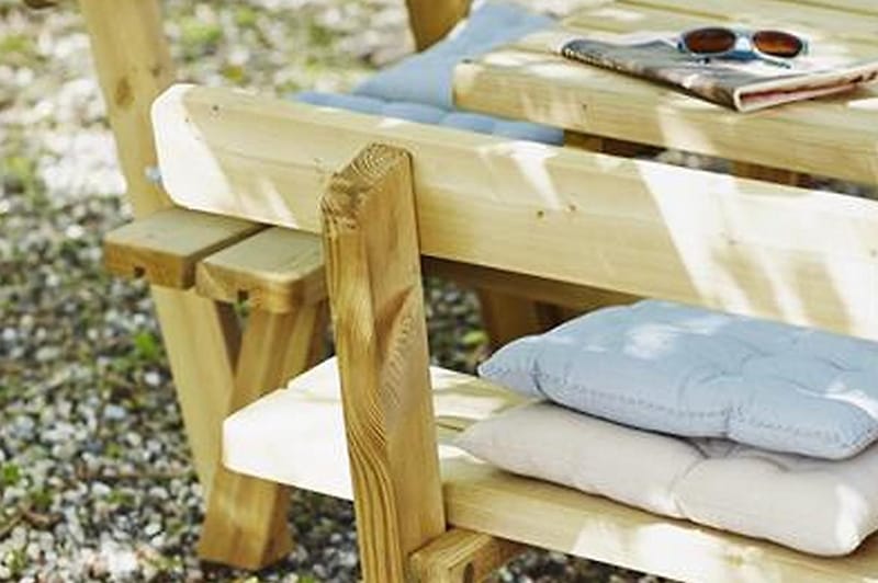 Gudrun Picnicbord med Bænk med Ryglæn - Neutral - Havemøbler - Havebord - Picnicbord