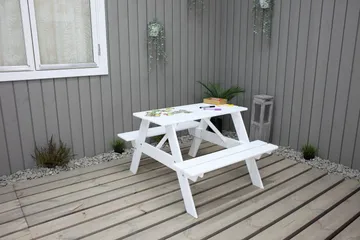Nancie Mini Picnicbord - Hvid - Havemøbler - Havebord - Picnicbord