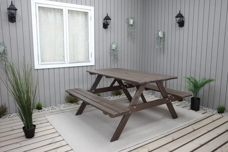 Nancie Picnicbord 150 cm - Brun - Havemøbler - Havebord - Picnicbord