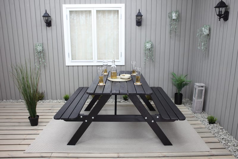 Nancie Picnicbord 158 cm - Kaffesort - Havemøbler - Havebord - Picnicbord
