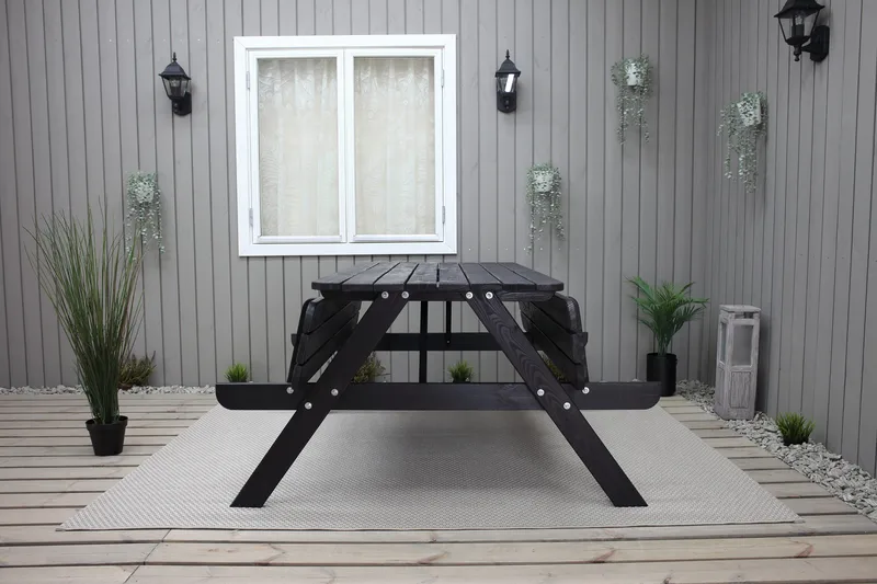 Nancie Picnicbord 158 cm - Kaffesort - Havemøbler - Havebord - Picnicbord