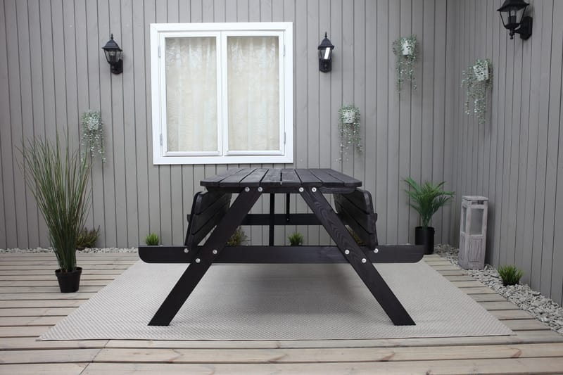 Nancie Picnicbord 158 cm - Kaffesort - Havemøbler - Havebord - Picnicbord