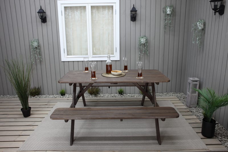 Nancie Picnicbord 150 cm - Brun - Havemøbler - Havebord - Picnicbord