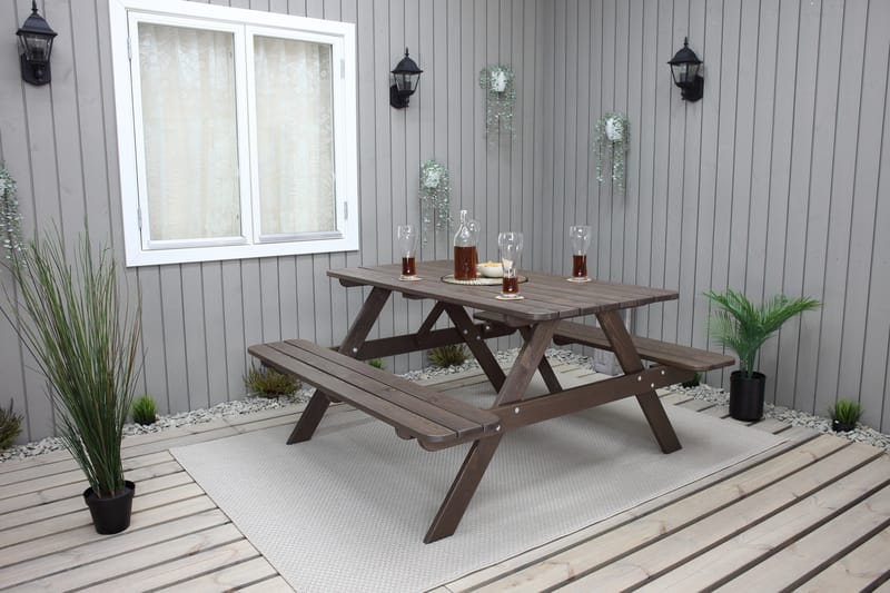 Nancie Picnicbord 150 cm - Brun - Havemøbler - Havebord - Picnicbord