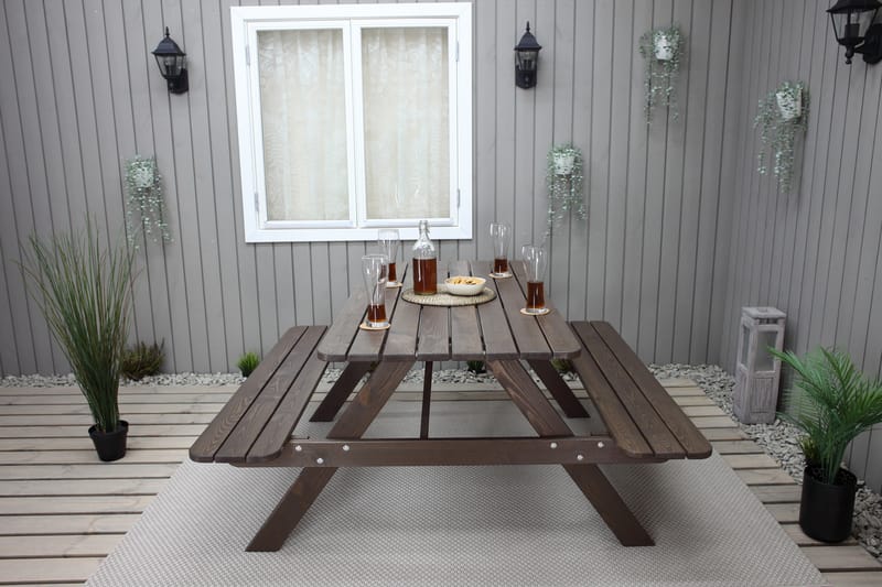 Nancie Picnicbord 150 cm - Brun - Havemøbler - Havebord - Picnicbord