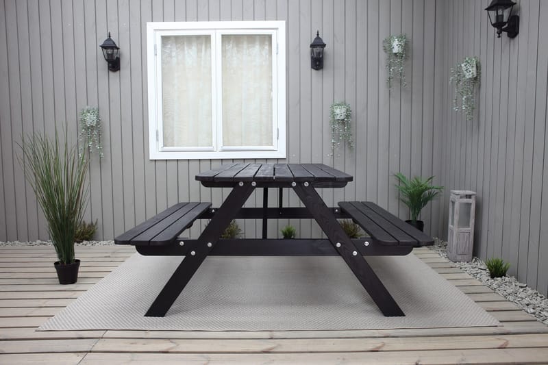 Nancie Picnicbord 158 cm - Kaffesort - Havemøbler - Havebord - Picnicbord