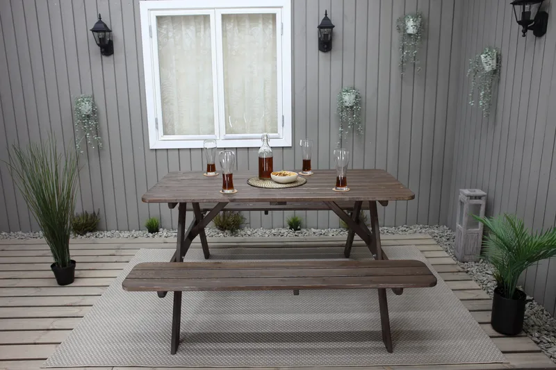 Nancie Picnicbord 150 cm - Brun - Havemøbler - Havebord - Picnicbord