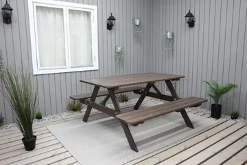 Nancie Picnicbord 150 cm - Brun - Havemøbler - Havebord - Picnicbord