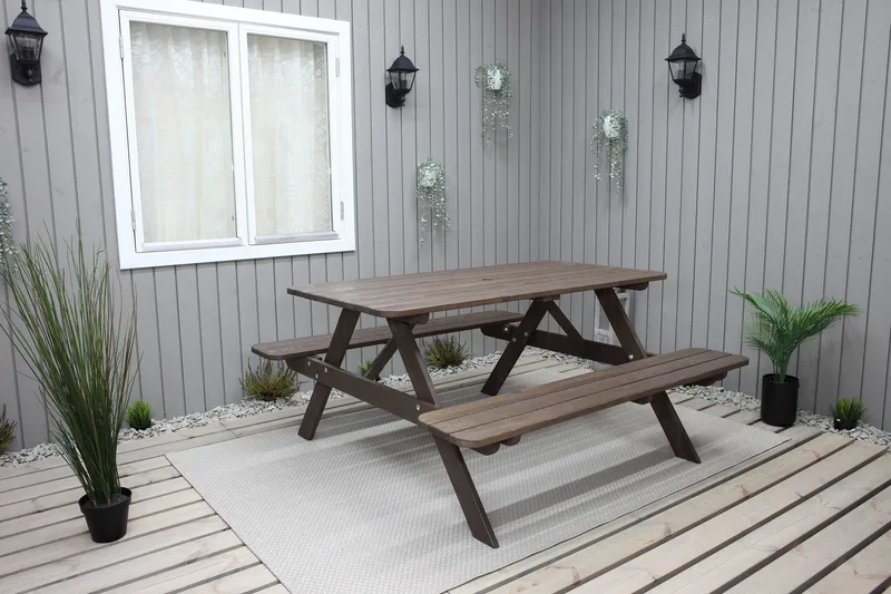 Nancie Picnicbord 150 cm - Brun - Havemøbler - Havebord - Picnicbord