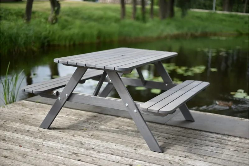 Nancie Picnicbord 158 cm - Grå - Havemøbler - Havebord - Picnicbord