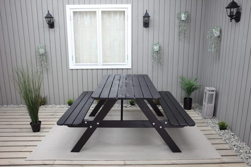 Nancie Picnicbord 158 cm - Kaffesort - Havemøbler - Havebord - Picnicbord