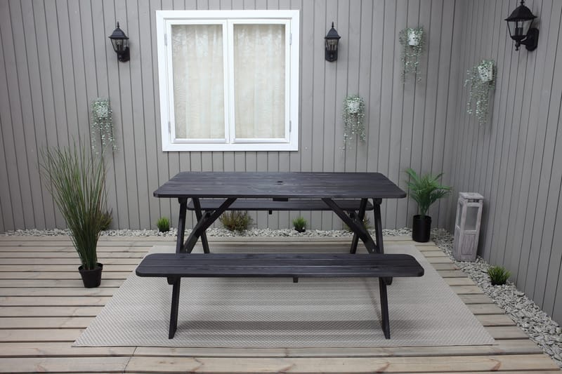 Nancie Picnicbord 158 cm - Kaffesort - Havemøbler - Havebord - Picnicbord