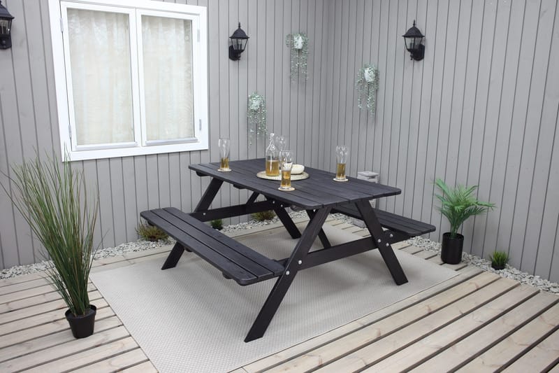 Nancie Picnicbord 158 cm - Kaffesort - Havemøbler - Havebord - Picnicbord